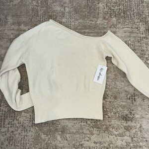 Asymmetrical Cream Top